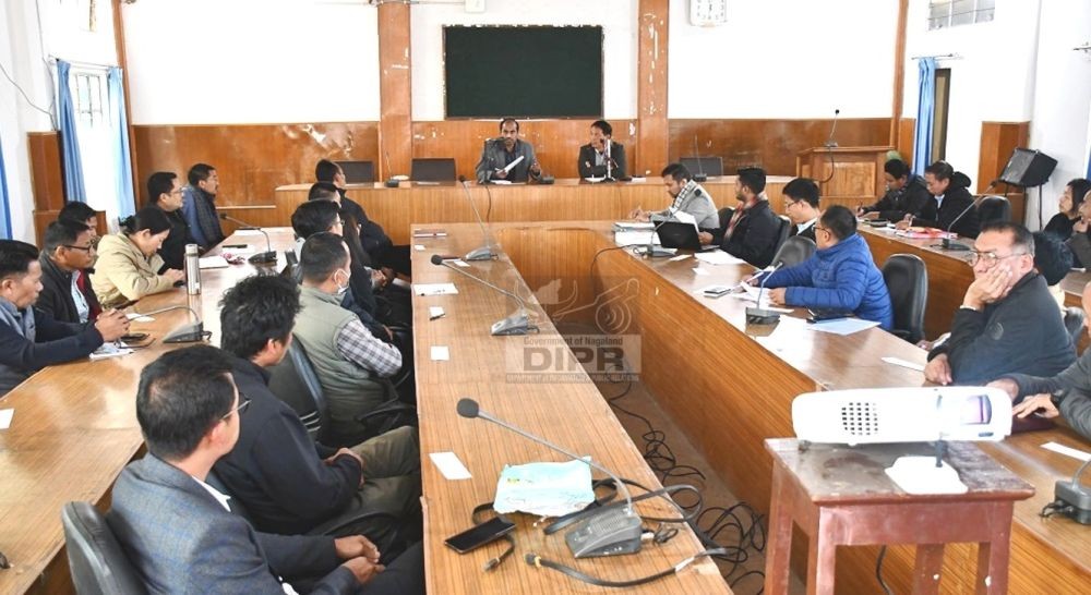 DPDB monthly meeting of Wokha underway at the DC Conference Hall on January 22. (DIPR Photo)
